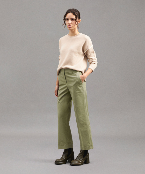 HOSE AUS STRETCH-BAUMWOLLE MIT GERADEM BEIN - Peuterey