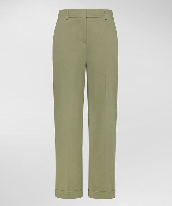 Stretch Cotton Gabardine Trousers - Peuterey