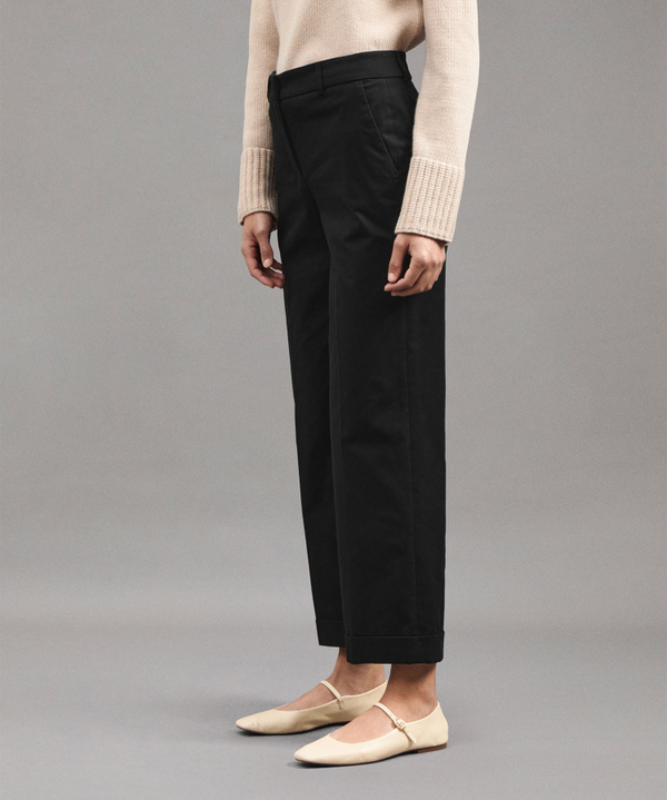 HOSE AUS STRETCH-BAUMWOLLE MIT GERADEM BEIN - Peuterey