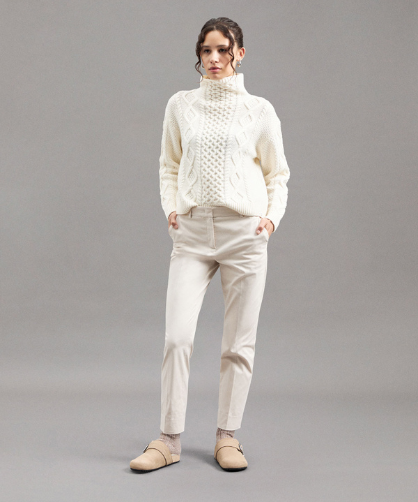 Pantaloni In Gabardina Di Cotone Stretch - Peuterey