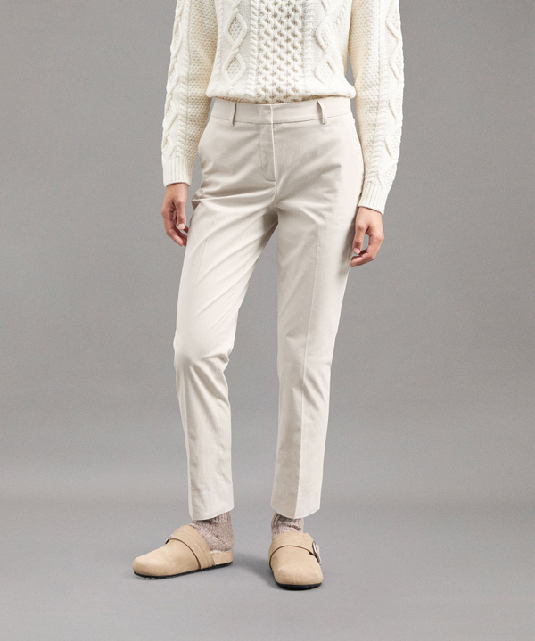 Pantaloni In Gabardina Di Cotone Stretch - Peuterey