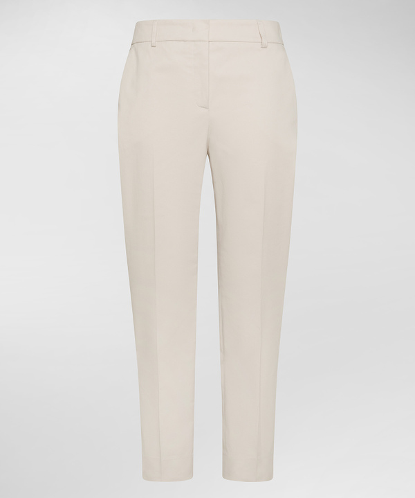 Pantaloni In Gabardina Di Cotone Stretch - Peuterey