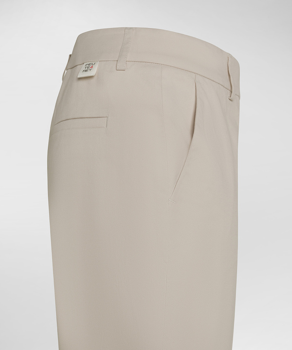 Pantaloni In Gabardina Di Cotone Stretch - Peuterey