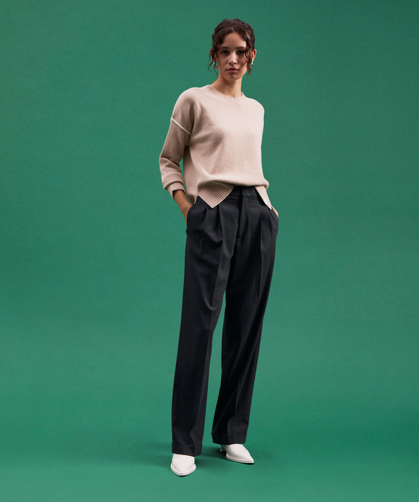 Worsted Wool Blend Trousers - Peuterey