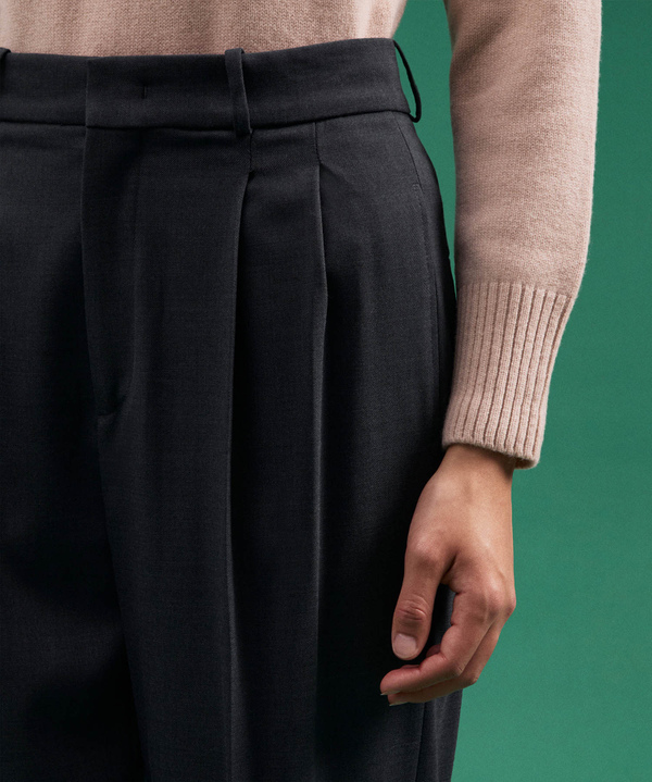 Worsted Wool Blend Trousers - Peuterey