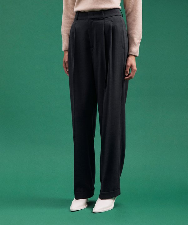 Worsted Wool Blend Trousers - Peuterey