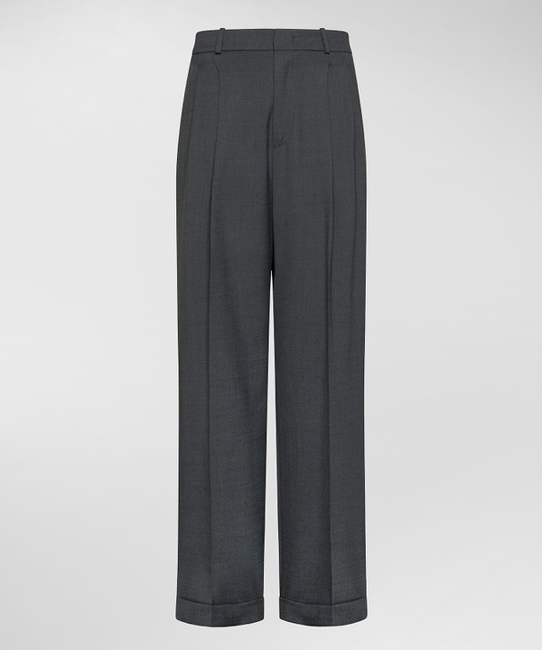 Worsted Wool Blend Trousers - Peuterey