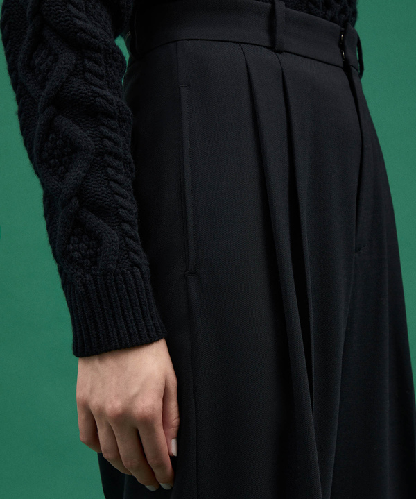 Worsted Wool Blend Trousers - Peuterey