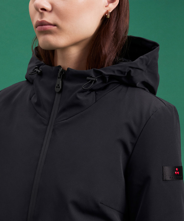 Bi stretch nylon slim windproof jacket for women black Peuterey
