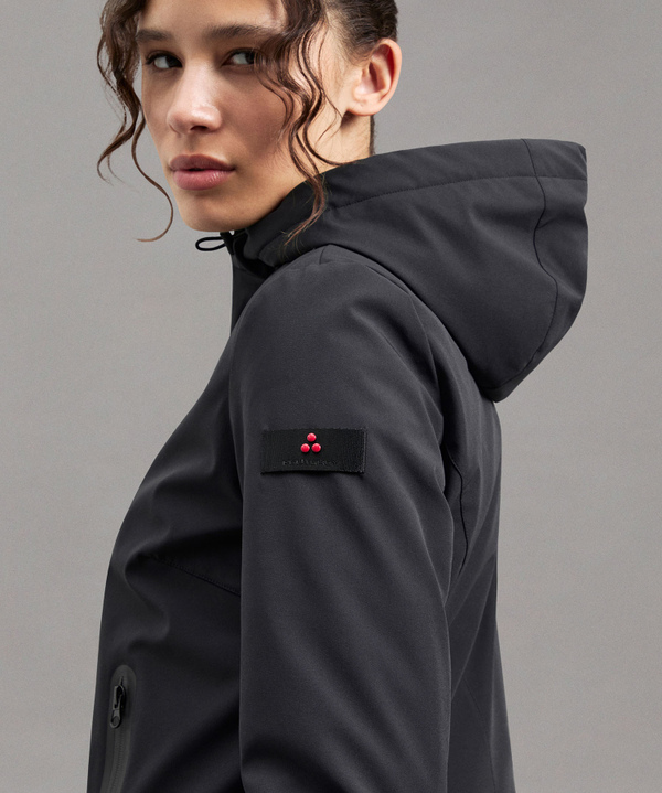 Glatte Slim Fit Daunenjacke mit kontrastreichen Details - Peuterey