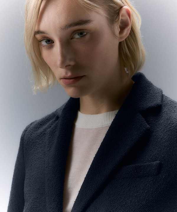 Bouclé-Blazer mit Zierknöpfen - Peuterey
