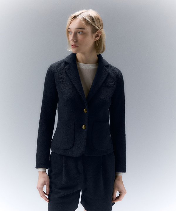 Bouclé-Blazer mit Zierknöpfen - Peuterey