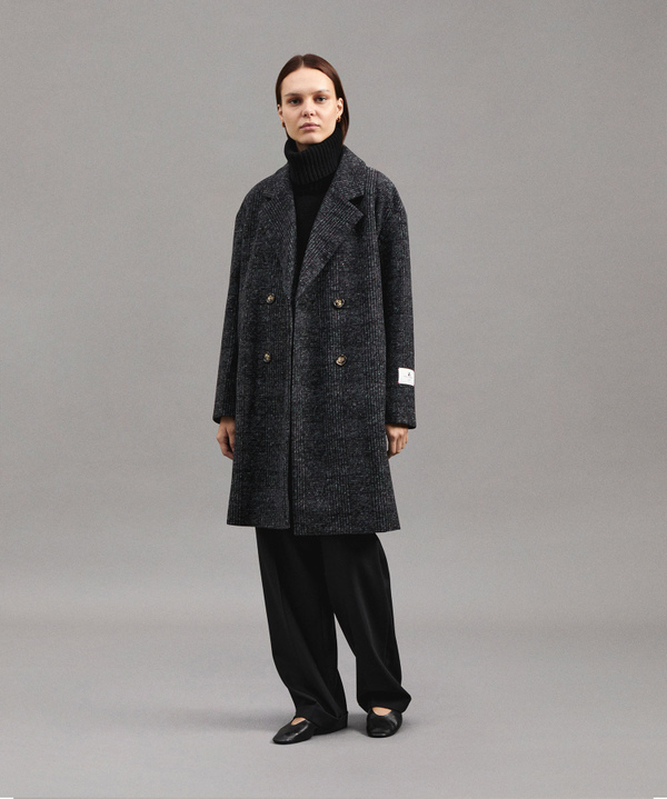Wool Blend Double-Breasted Coat - Peuterey