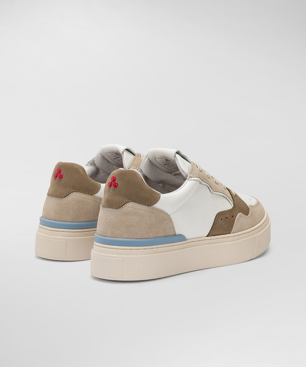 Leather Sneakers With Suede Details - Peuterey