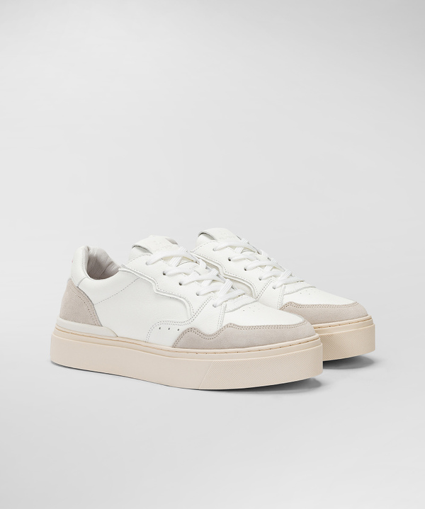 Sneaker aus Leder mit Veloursleder-Details - Peuterey