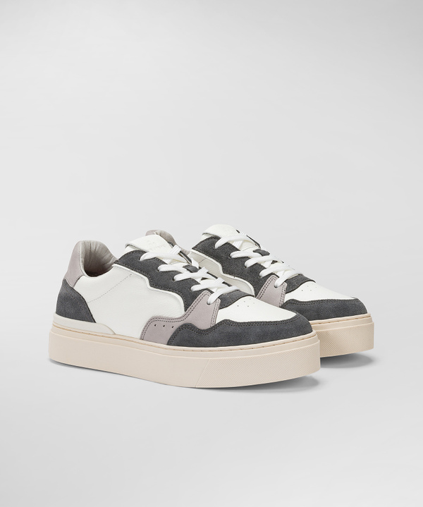 Sneakers In Pelle Con Dettagli In Suede - Peuterey