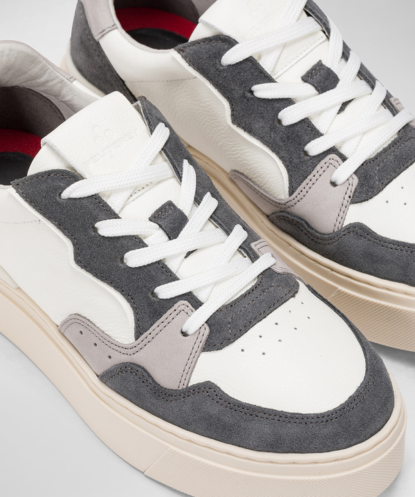 Sneakers In Pelle Con Dettagli In Suede - Peuterey