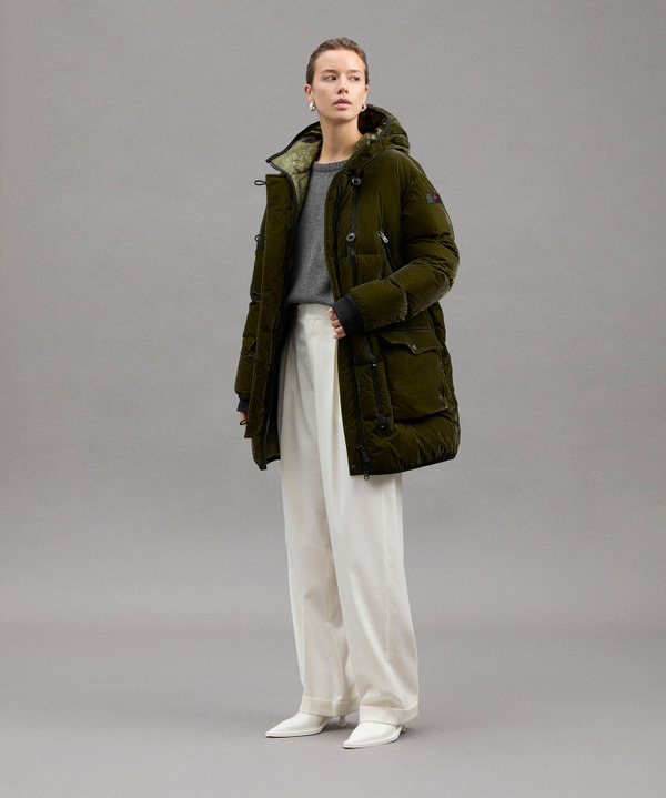 Parka Lungo In Tela Di Nylon Floccata - Peuterey
