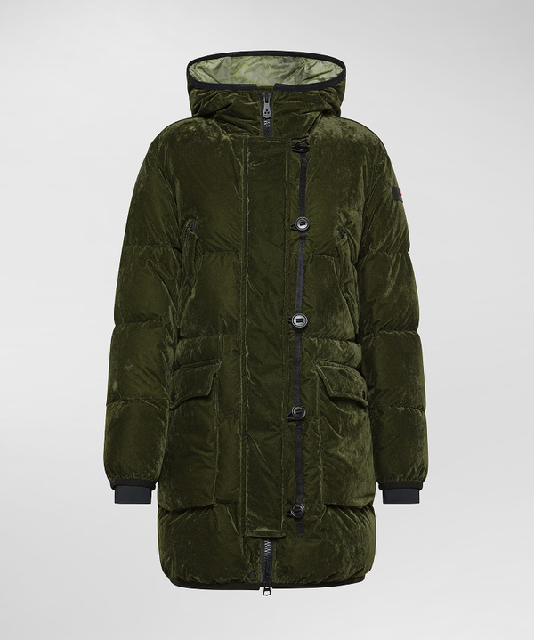 Parka Lungo In Tela Di Nylon Floccata - Peuterey