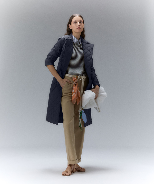 Padded trench coat with diamond quilting - Peuterey