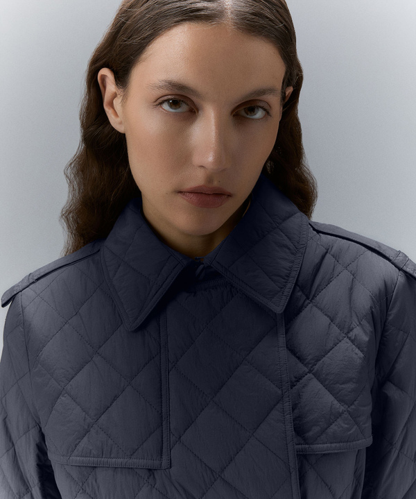 Padded trench coat with diamond quilting - Peuterey