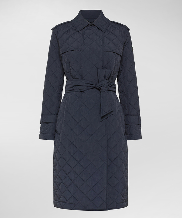 Padded trench coat with diamond quilting - Peuterey