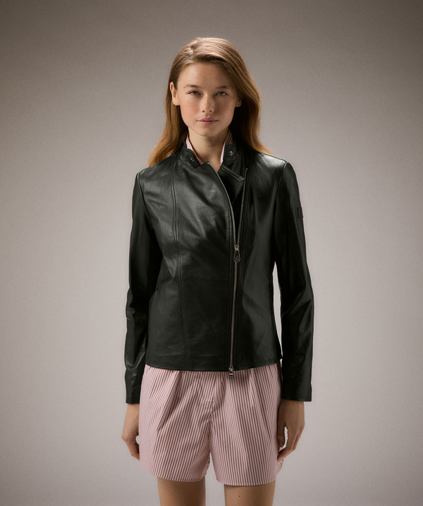 Biker in nappa tinta con zip asimmetrica - Peuterey