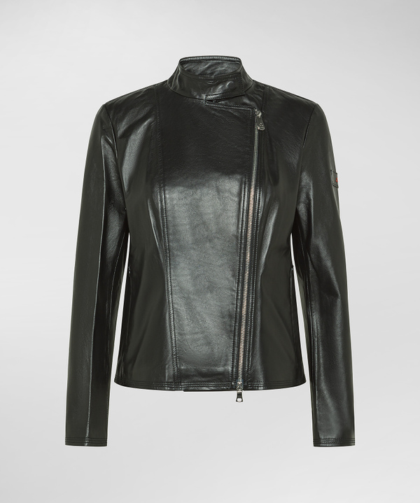 Biker in nappa tinta con zip asimmetrica - Peuterey