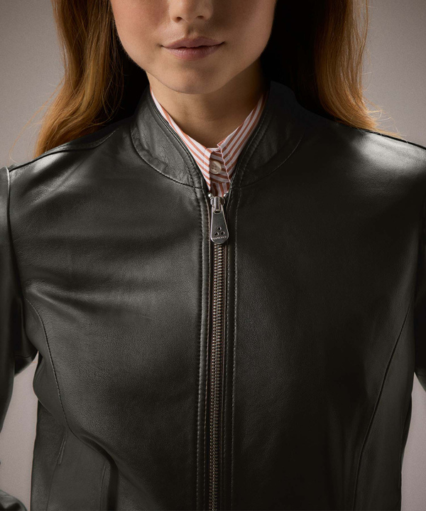 Short dyed Nappa leather biker jacket - Peuterey