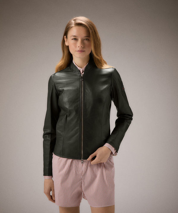 Short dyed Nappa leather biker jacket - Peuterey