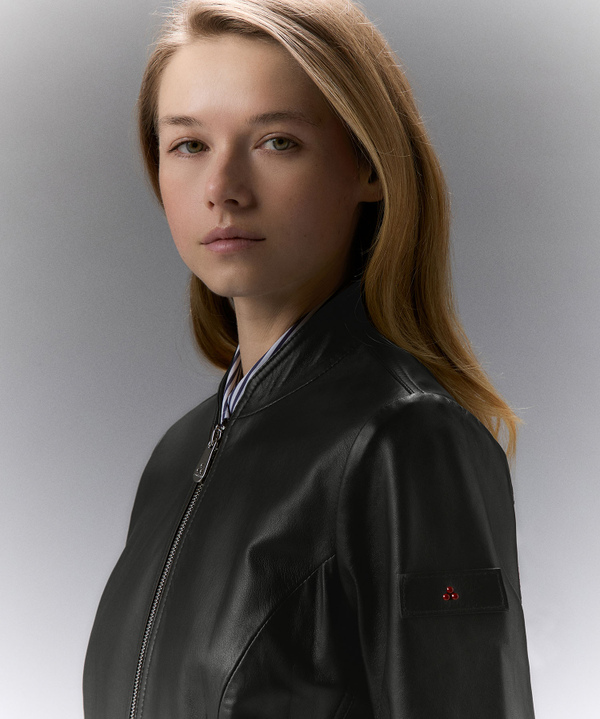 Short dyed Nappa leather biker jacket - Peuterey
