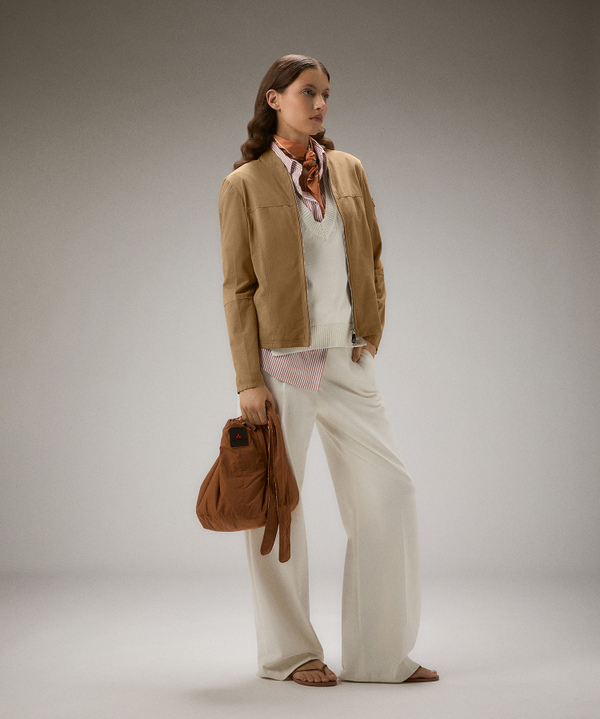 Suede leather biker jacket - Peuterey