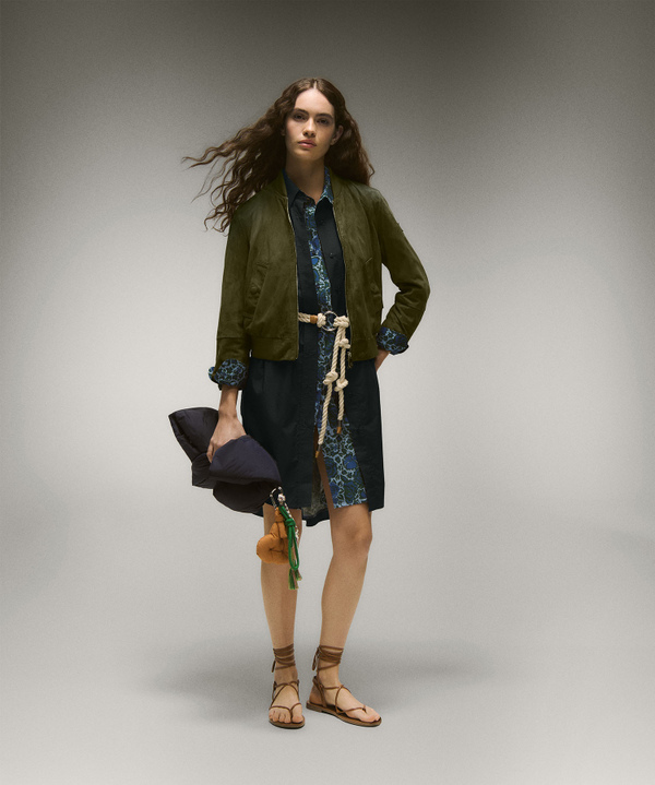 Short suede leather bomber jacket - Peuterey