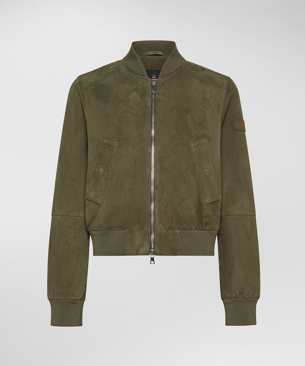 Short suede leather bomber jacket - Peuterey