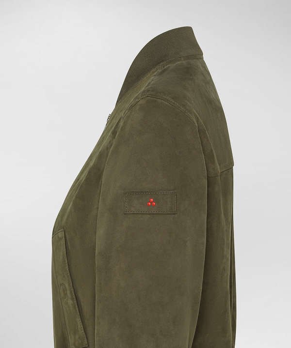 Short suede leather bomber jacket - Peuterey