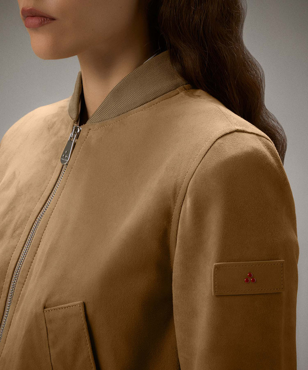 Short suede leather bomber jacket - Peuterey