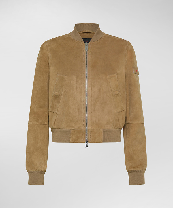 Short suede leather bomber jacket - Peuterey