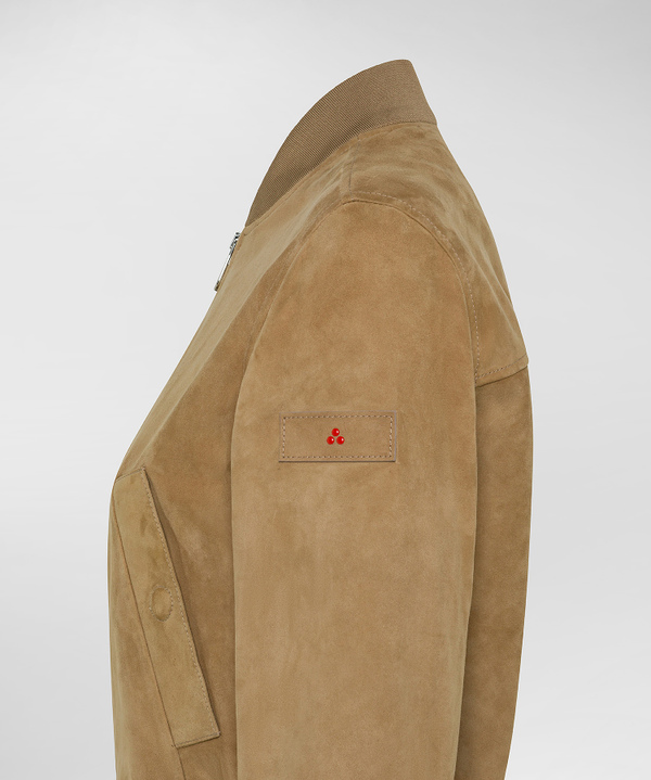 Short suede leather bomber jacket - Peuterey