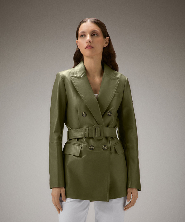 Trenchcoat aus gefärbtem Nappa mit Gürtel - Peuterey
