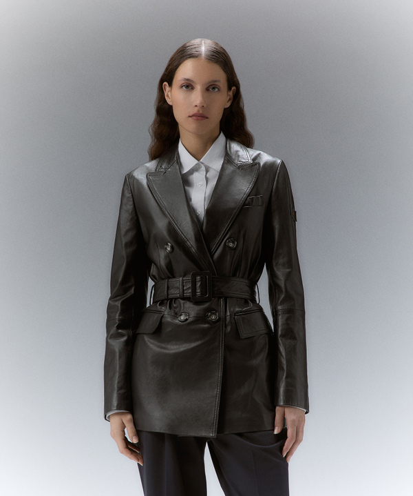 Dyed Nappa leather trench coat with belt - Peuterey