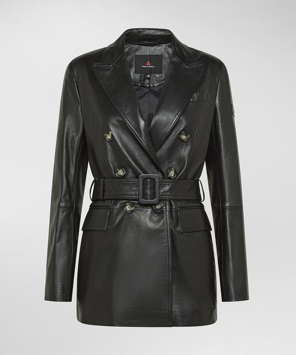 Dyed Nappa leather trench coat with belt - Peuterey