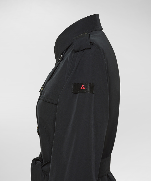 Double-breasted taffeta trench coat with belt - Peuterey