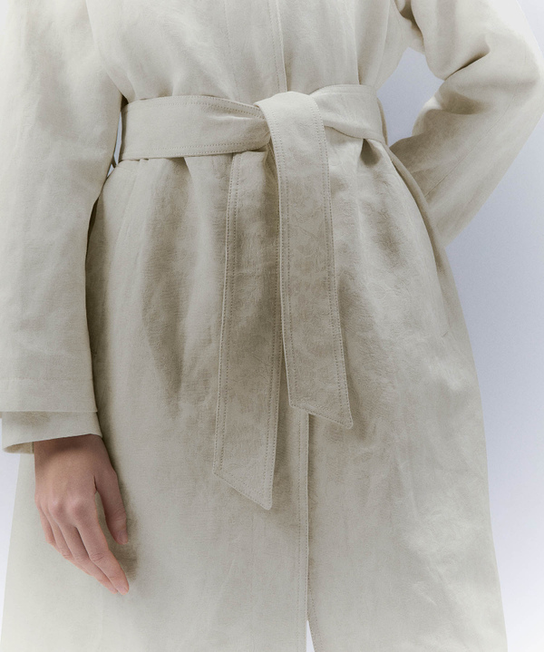 Damask-effect jacquard trench coat - Peuterey