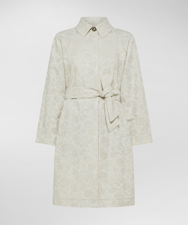 Damask-effect jacquard trench coat - Peuterey