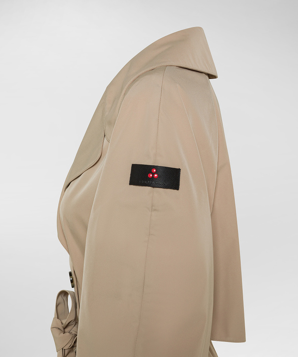 Double-breasted taffeta trench coat with belt - Peuterey