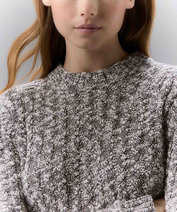 Stranded cotton cable-knit sweater - Peuterey