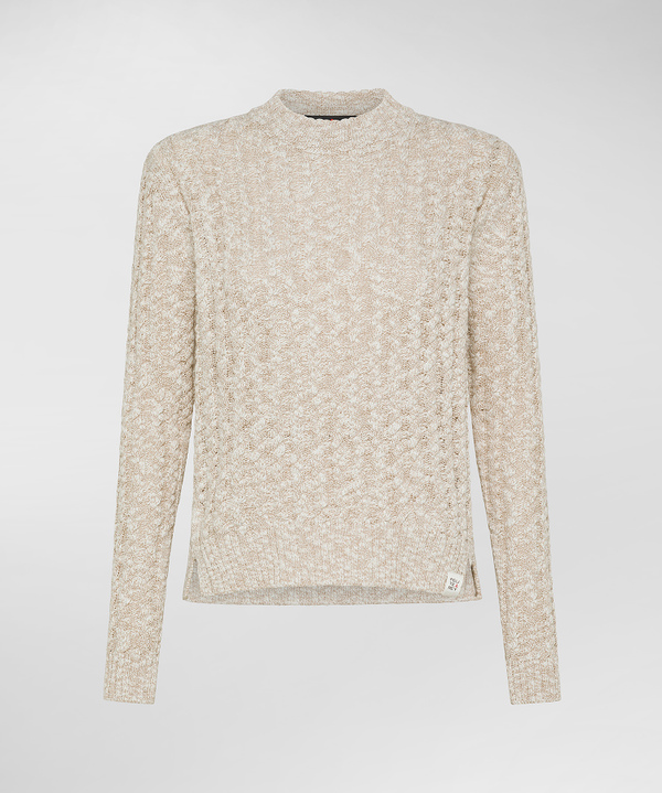 Stranded cotton cable-knit sweater - Peuterey