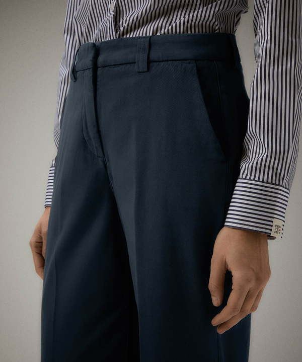 Stretch cotton gabardine trousers - Peuterey
