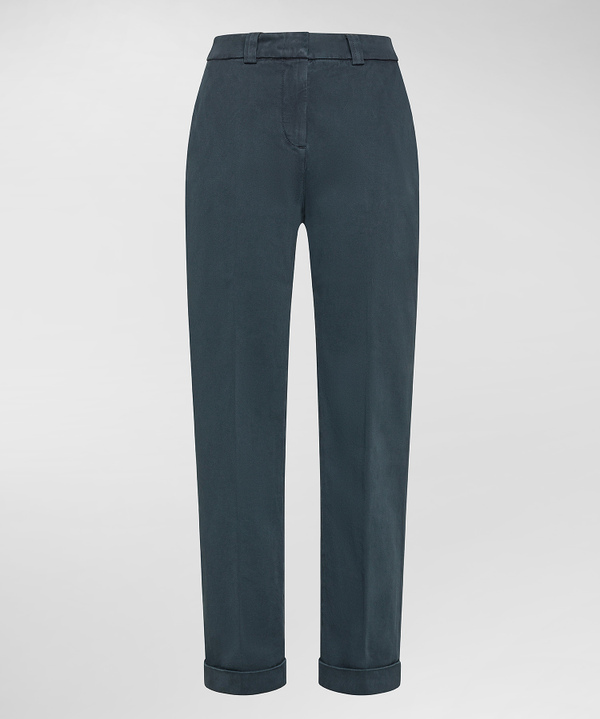 Stretch cotton gabardine trousers - Peuterey