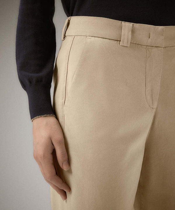 Stretch cotton gabardine trousers - Peuterey